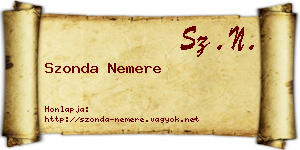 Szonda Nemere névjegykártya